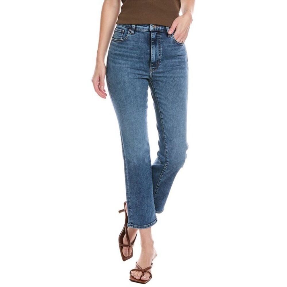 Frame The Pencil Crop Denim Jeans – Medium Wash, Slim Straight Leg, Size 31